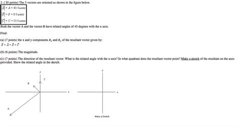 Solved The 3 Vectors Are Oriented As Shown In The Figure Chegg