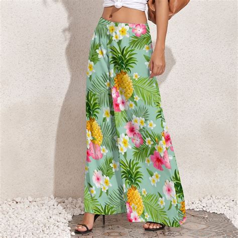 2024 Trousers Straight Printed Aesthetic Oversized Female Pants Leg