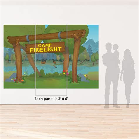 Decorating Mural 3 Panels To Tile 6 X 9 Camp Firelight Vbs 2024