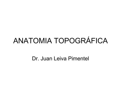 Anatomia Topografica Ppt Descarga Gratuita