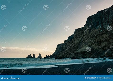 Vik black sand beach stock photo. Image of seascape - 275985026