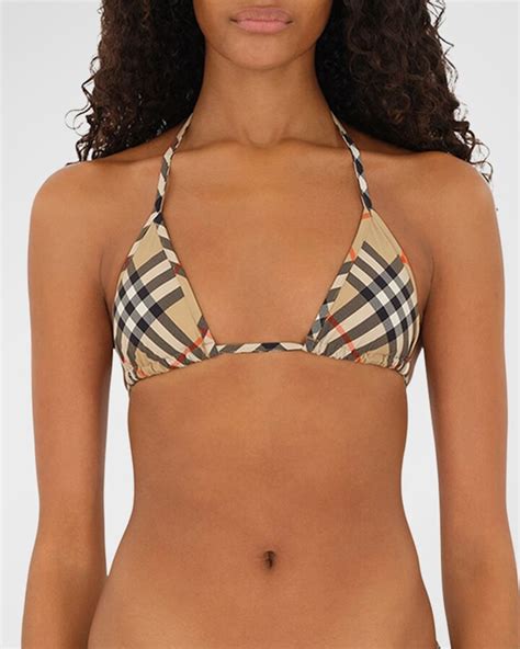 Burberry Signature Check Triangle Bikini Top ShopStyle Two Piece