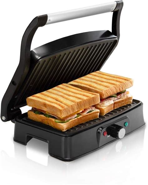 Electric Panini Press Indoor Grill Sandwich Maker Aigostar 1500 Watts