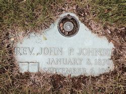 Rev John Peter Johnson M Morial Find A Grave