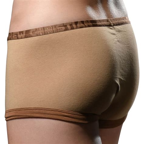 Andrew Christian Boxer Court Almost Naked Fly Tagless Brun Inderwear