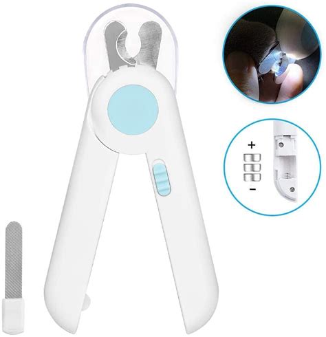 Lukovee Dog Nail Clippers with Nail File & LED Light, Prevent ...