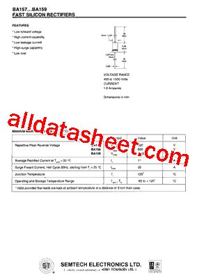 BA157 Datasheet(PDF) - Semtech Corporation