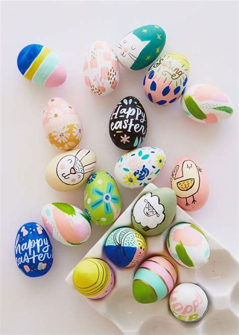 70 Ideas de Huevos de Pascua Decorados Sencillos y Fáciles