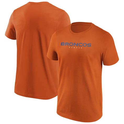 Denver Broncos Primary Colour Wordmark T Shirt Mens Rebel Sport