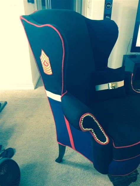 Marine Creates Dress Blues Chair For Sgt Maj Barrett