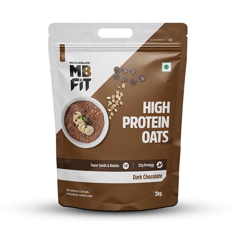 High Protein Oats 2 Kg Dark Chocolate Oats MuscleBlaze