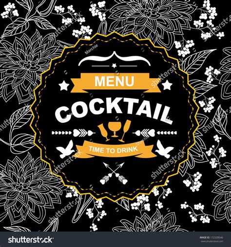 Cocktail Bar Menu Template Designvector Illustration Stock Vector Royalty Free 172328546