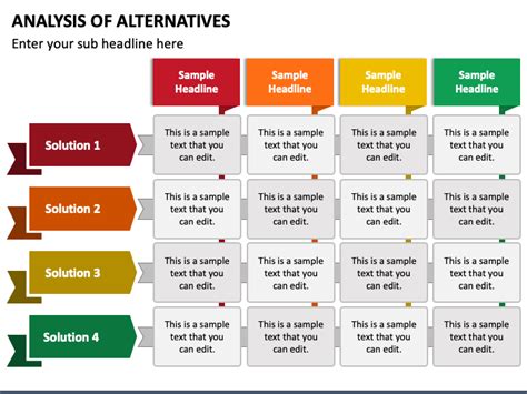 Analysis Of Alternatives PowerPoint Template PPT Slides