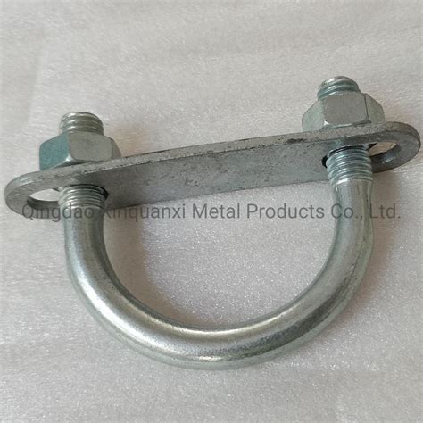 U Bolt Pipe Clamp With Threaded Ends Used As A Support Or Guide China