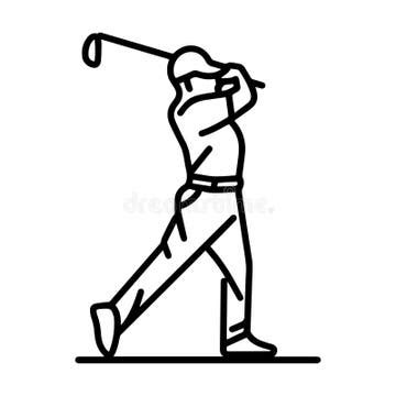 Golf Black White Line Art Stock Illustrations – 1,209 Golf Black White ...