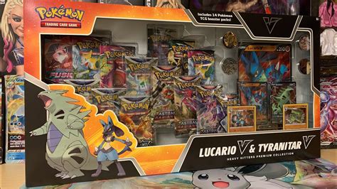 Lucario V And Tyranitar V Pokemon Box Opening Youtube