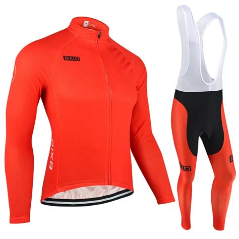 BXIO Maillot de Ciclismo para hombre ropa térmica de lana color rojo