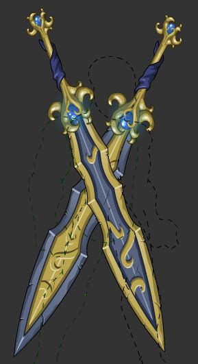 Sheathed Balemorale Defender Blades Aqw