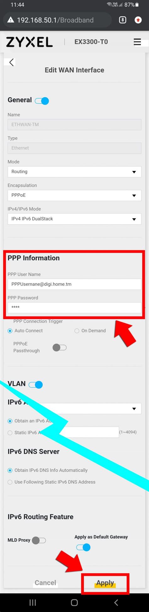 PPP Setup (Using Mobile Phone) – Register Digi Fibre