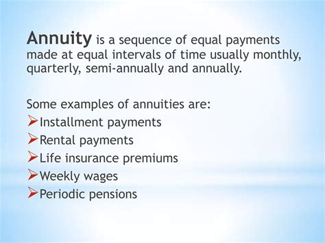 Simple Annuities Ppt