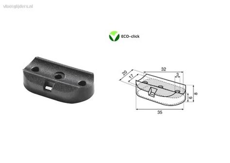 Glijder Eco Click Voor Buisframes Met Vervangbaar Vilt Ultrasoft