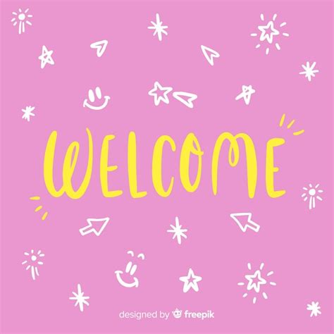 Modern welcome lettering design | Free Vector