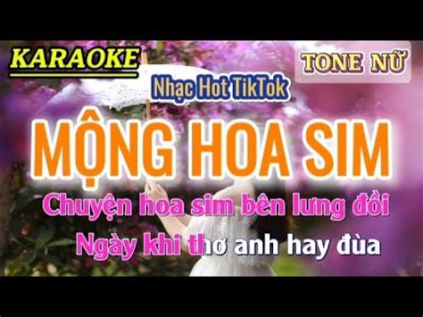 M Ng Hoa Sim Karaoke Tone N Oanh T Cover Chuy N Hoa Sim B N