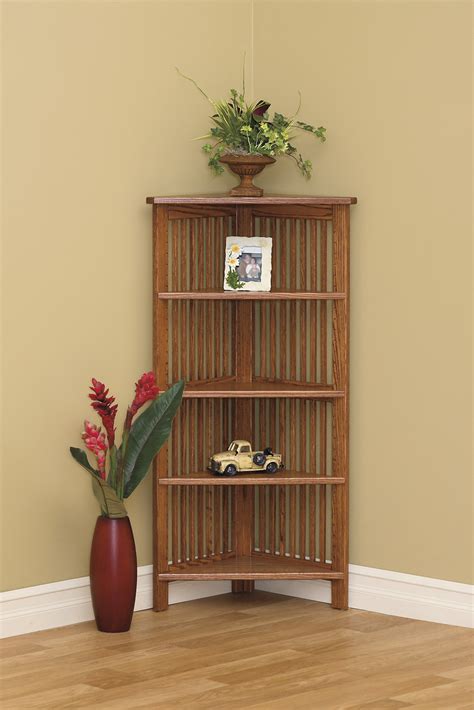 24"W Corner Bookcase - Amish Furniture Connections - Amish Furniture Connections