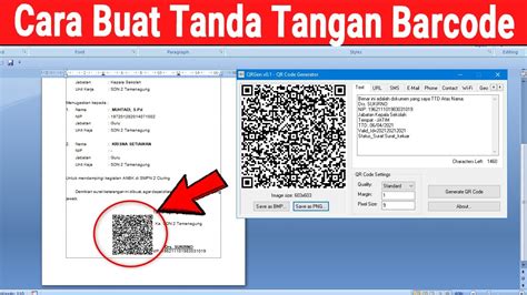 Cara Membuat Tanda Tangan Digital Barcode Atau Kode QR YouTube