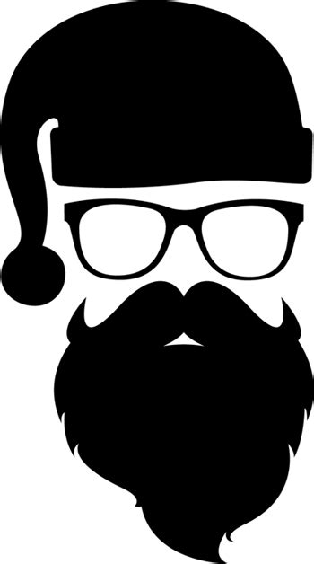 Santa Claus Silhouette Hipster Clip Art Santa Claus Png Download