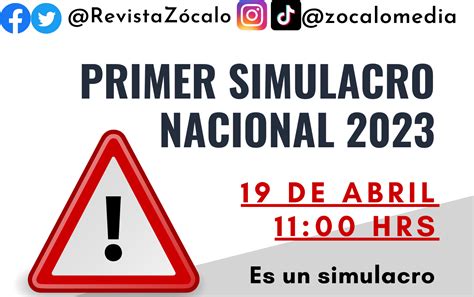 Participará Cdmx Mañana En Primer Simulacro Nacional 2023 Revista Zócalo