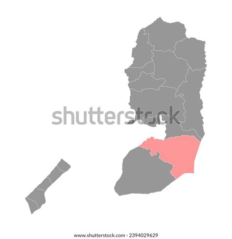 Bethlehem Governorate Map Administrative Division Palestine Stock ...