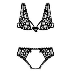 Hand Drawn Lingerie Panty And Bra Set Royalty Free Vector