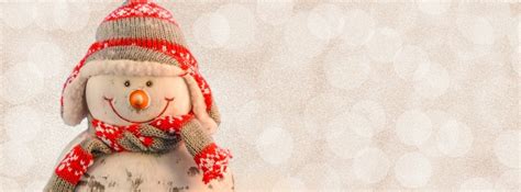 Cold Snowman in The Christmas Season Facebook Cover Photo