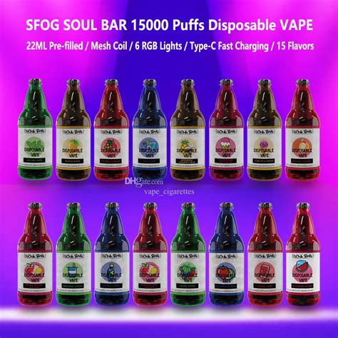 Sfog Innovative Vape Disposable Puff K E Cigarette Kit Soul Bar