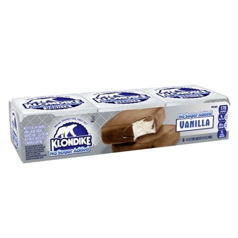 Klondike Frozen Dairy Dessert Bars Original No Sugar Added 4 Fl Oz