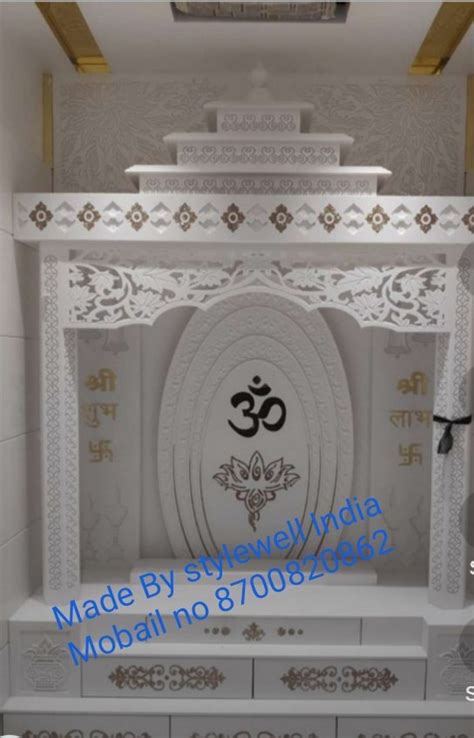 White Glossy Corian Mandir For Religious At Rs Sq Ft In New Delhi