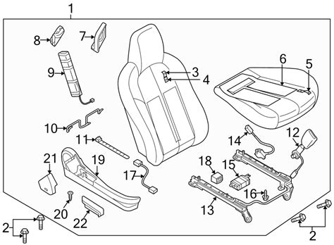 Mazda Mx 5 Miata Seat Cushion Pad Sensor Left Included