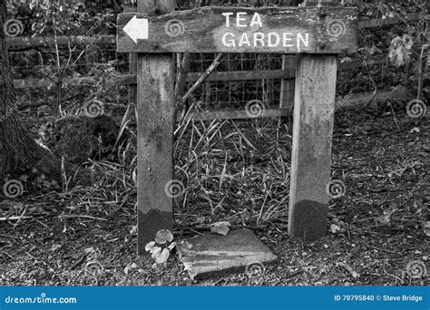 Woodland Walk Tea Garden Sign Stock Photo Image Of Nature Merseyside