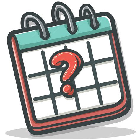 Premium Photo | A red question mark is on a calendar with a red