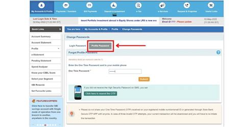 Reset Sbi Profile Password How To Reset Your Sbi Profile Password Using Oneline Website Atm