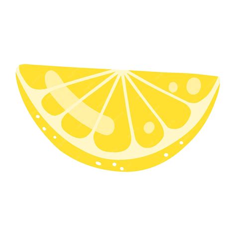 Premium Vector Hand Drawn Lemon Slice Vector Illustration Of Cut Tasty Citrus Healthy Food