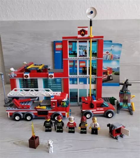 Lego City Feuerwehr Hauptquartier Komplett Mit Bauanleitung Eur