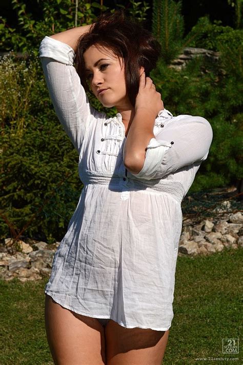 Tess Lyndon Touches Herself Outside In A White Top Porn Pictures XXX Photos Sex Images