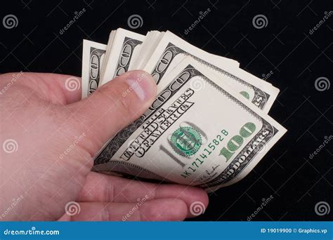 Cash In Male Hand Stock Photo - Image: 19019900