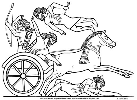 Coloring Page Of Assyrians In Battle Color The Bible