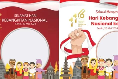 9 Link Twibbon Hari Kebangkitan Nasional 2024 Desain Merah Putih Yang