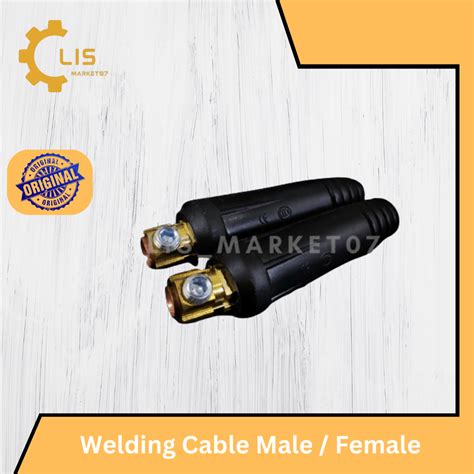 Welding Cable Male Female Konektor Kabel Las 10 25 Mm Connector Kepala