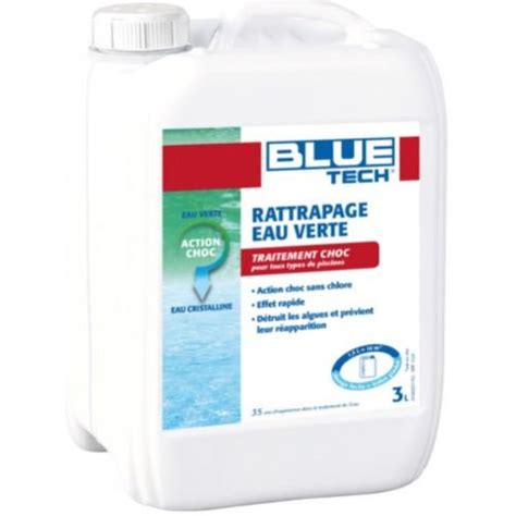 Rattrapage Eau Verte Piscine Action Choc Sans Chlore 3L Effet Rapide