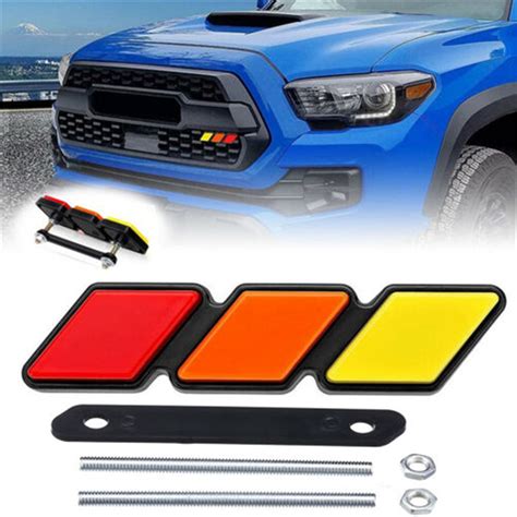 Tri Color Grille Badge Emblem For Toyota Tacoma Runner